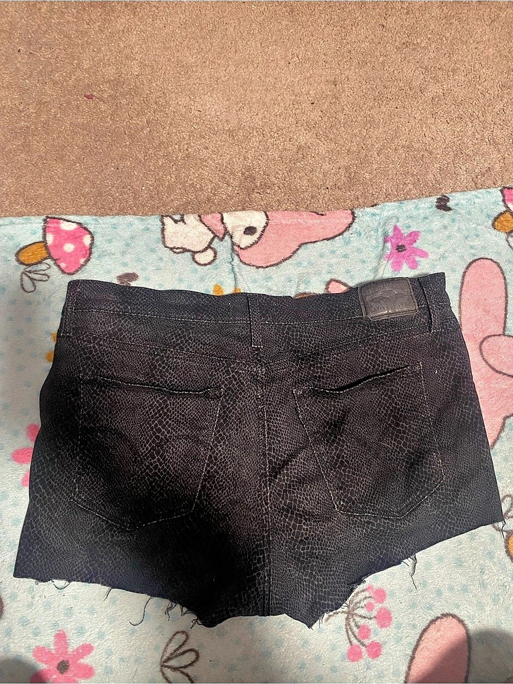 High Rise Black Jean Shorts